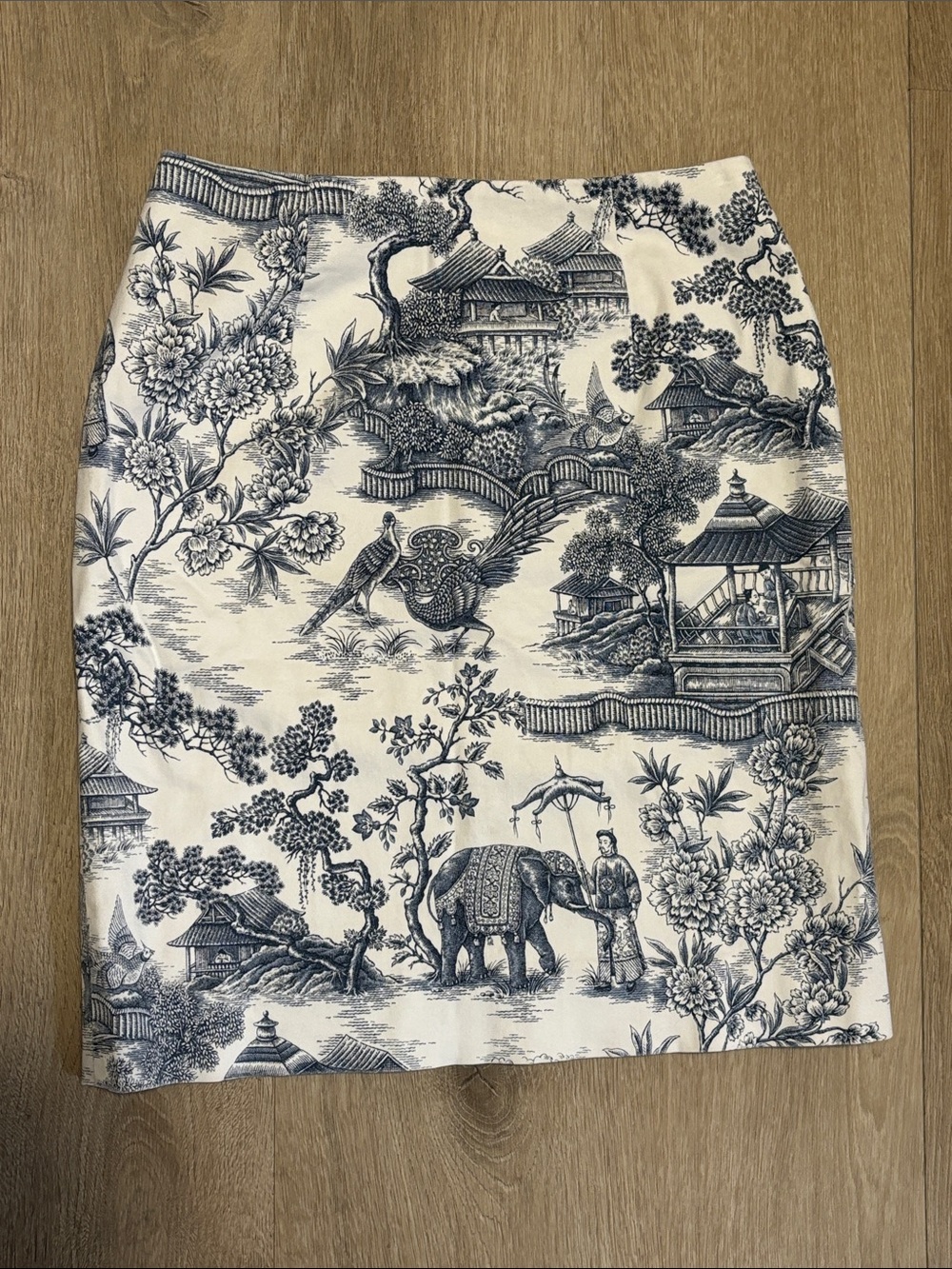 LAUREN RALPH LAUREN Chinoiserie Toile Print Pencil Skirt